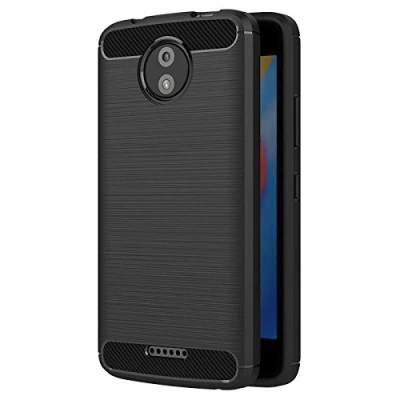 Abbildung von Verco Schutzhülle für Motorola Moto C, robuste weiche Handyhülle C Hülle Silikon Case Schwarz