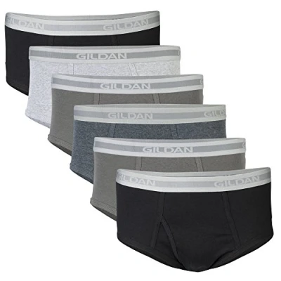 Abbildung von Gildan Herren Unterwäsche Multipack Slip, Grau/Schwarz, 5 Stück, XX Large (6er Pack)