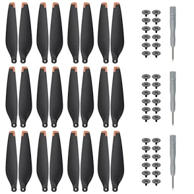 Abbildung von TiMOVO 24 PCS Ersatz Propeller Kompatibel mit DJI Mini 4 Pro/Mini 3 Pro, Propellerblatt Ersatzteile Schrauben Zubehör Geräuscharm Schnellspanner Dronen Set Drohnen, Schwarz Orange Spitze