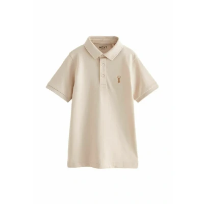 Abbildung von Next Short Sleeve Poloshirt für Kinder, Größe: 110, Mottled beige