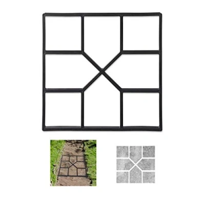 Abbildung von relaxdays Fundamentrahmen 5 x Betonform Gussform, BxT: 40x40 cm