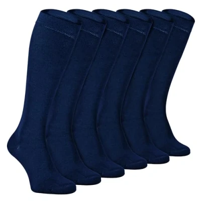 Abbildung von Sock Snob 6er Pack Damen Kniestrümpfe Bambus Weiche Gepolsterte Atmungsaktive Lang Socken (37 40, Marine)