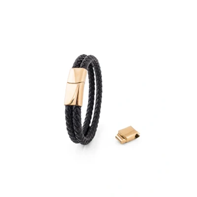 Abbildung von Akitsune Simplicitas Armband, Herren, Größe: 19cm, Gold black