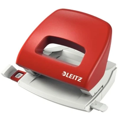 Abbildung von Leitz Locher Topstyle 1,6mm mit Anschlagschiene rot in Blisterverpacku