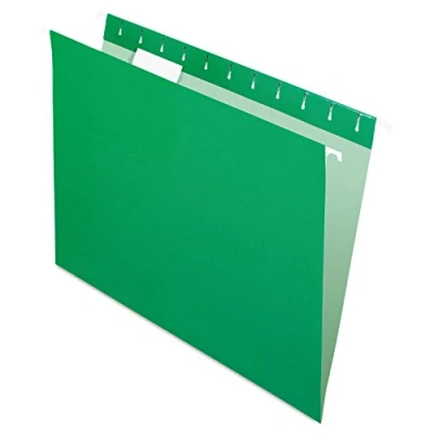 Abbildung von Pendaflex Recycelte Hängemappen, Briefgröße, Hellgrün, 1/5 Schnitt, 25/BX (81610)