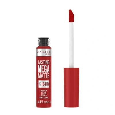 Abbildung von Rimmel London Lasting Mega Matte, flüssiger Lippenstift, langanhaltend, für weiche Lippen mit Finish vegane Formel Squalan und Kokosöl 500 Fire Starter, 7,4 ml