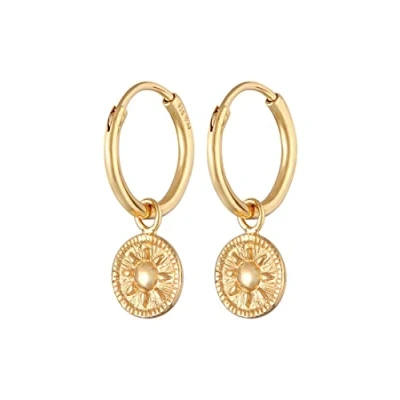 Abbildung von Elli COIN SUN Vintage Ohrringe goldcoloured, Damen, Größe: One Size, Gold coloured