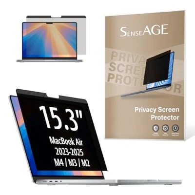 Abbildung von SenseAGE Magnetischer Blickschutzfilter für MacBook Air 15,3 Zoll (2023 2024 M2/M3), Anti Spy &amp; Blaulicht Sichtschutzfolie, Laptop Privacy Screen Protector, Sichtschutz Filter