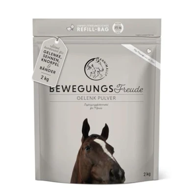 Abbildung von Annimally Gelenk Pulver für Pferde 2kg mit MSM (Schwefel), Glucosamin, Hyaluronsäure, Teufelskralle, Chondroitin Zusatzfutter die Stärkung der Gelenke beim Pferd Alternative zu Liquid