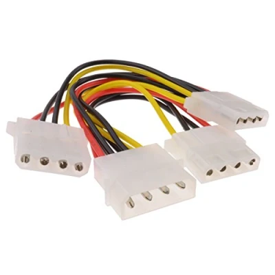 Abbildung von Intern PC 4 Polig Strom Kabelverteiler Y Adapter 3 Wege Kabel LP4 Molex 1 Zum Anschlusskabel 15 cm [3 Way]