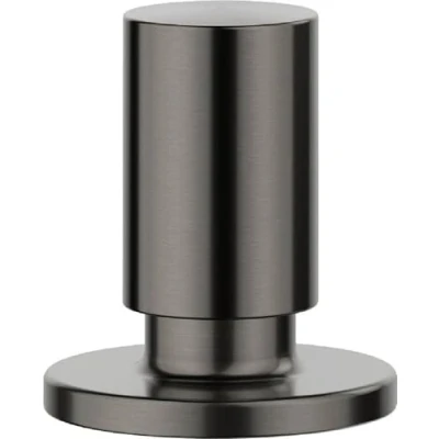 Abbildung von BLANCO Zugknopf rund satin dark steel Erforderliches Loch / Bohrdurchmesser: 14 35 mm Kombinierbar mit allen Spülen und Ablaufgarnituren
