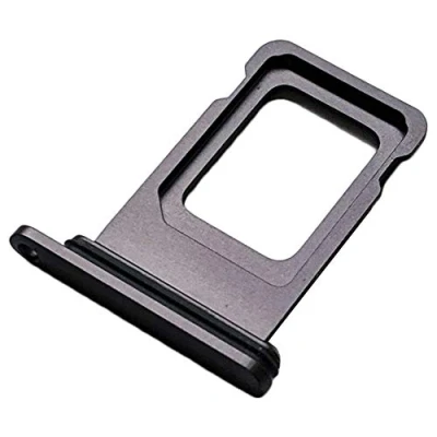 Abbildung von Single Nano SIM Kartenhalter für Apple iPhone 11 (A2221), Original Ersatzteil, Schwarz