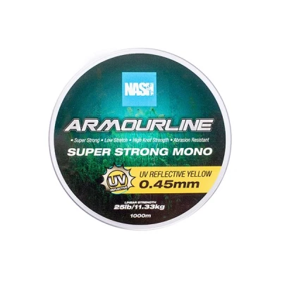 Abbildung von Nash TT Baseline Mono UV Yellow Nylonschnur 25lb/0.45mm (1000m) Monofile Schnur