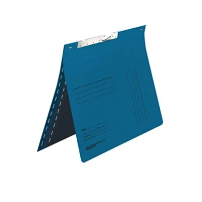Abbildung von Original Falken 25er Pack Pendular Pendelhefter. Made in Germany. Aus Recycling Karton Zweifalz mit kaufmännischer Heftung sowie Behördenheftung und Schlitzstanzung für DIN A4 blau Hefter