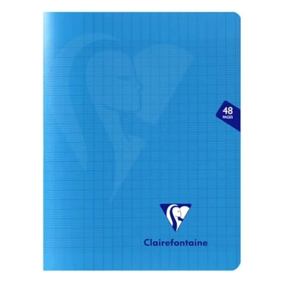 Abbildung von Clairefontaine 323751C Schulheft / Heft Mimesys 17x22 cm, 24 Blatt 90g, französische Lineatur, Einband aus PP, geheftet, Blau, 1 Stück