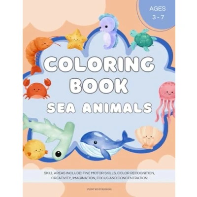 Abbildung von Sea Animals Coloring Book for Kids: Fun and Educational Pages
