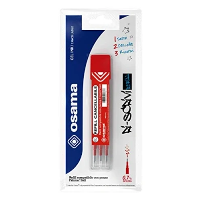 Abbildung von OSAMA Radierbarer Kugelschreiber für Kugelschreiber, 3 Teiliges 0.7 mm, Gelstift Mine Gelstifte Kompatibel mit Frixion Stift, Minen Bürobedarf, Schule und Briefpapier, Rot
