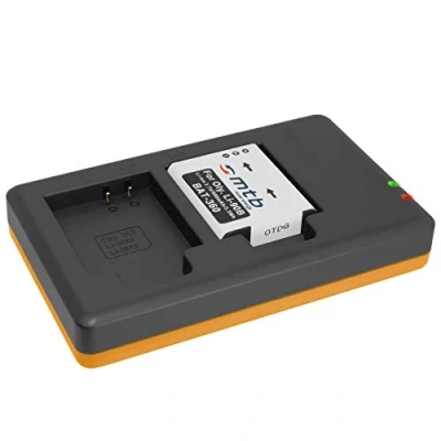 Abbildung von Akku + Dual Ladegerät (USB) für LI 90B 92B / Olympus Tough TG Tracker/SH 1, 2… XZ 2 1 ... 5, 6 inkl. Micro USB Kabel (2 Akkus gleichzeitig ladbar)
