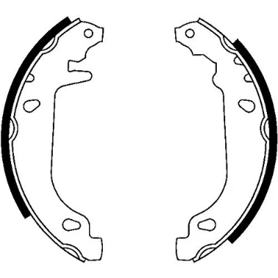 Abbildung von ATE 03.0137 0209.2 Bremsbacken 180 42 RENAULT: 19 II Cabrio, TWINGO 1, 1 Kasten