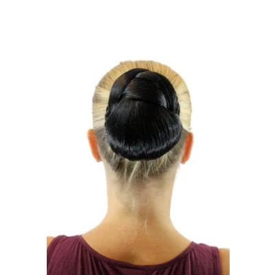 Abbildung von WIG ME UP Tango Haarteil aufwendig geflochten Zopf Dutt Haarknoten Tracht Schwarz Oval TC 2074 2