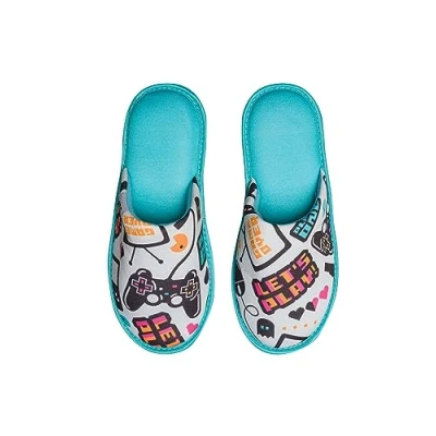 Abbildung von Dedoles Hausschuhe Damen Herren &amp; Kinder Memory Foam viele lustige Designs Einhorn Musik Regenbogen Comics Spiele Geschenk, Farbe: Gamer Konsole Zocker, Gr.: 40 41 EU
