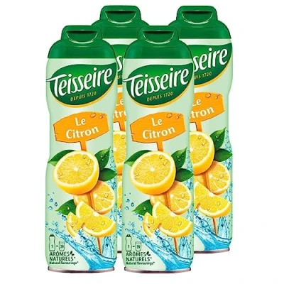 Abbildung von Teisseire Getränke Sirup Lemon/Zitrone 600ml der genauso schmeckt wie die Frucht (4er Pack)