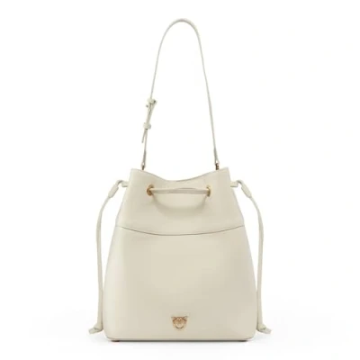 Abbildung von Pinko Secchiello Classic Handtasche White/antique goldcoloured, Damen, Größe: One Size, gold coloured