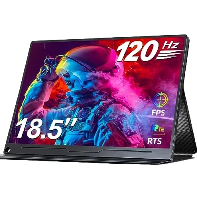 Abbildung von UPERFECT Portable Monitor 18,5 Zoll 120Hz Tragbarer Full HD 1920 * 1080 Mobiler mit IPS Bildschirm USB C Mini HDMI für Mac PC Laptop Handy PS5 Xbo, VESA kompatibel