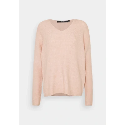 Abbildung von Vero Moda Vmcrewlefile LS Vneck NOOS Strickpullover, Damen, Größe: XS, Sepia rose melange