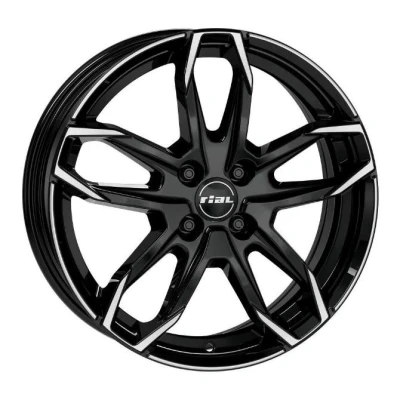 Abbildung von RIAL 5 loch 19Zoll 114.3mm Alufelge Lucca Schwarz frontpoliert LUC80945B83 1 Felge