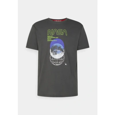 Abbildung von Alpha Industries NASA Orbit Tshirt print, Herren, Größe: Medium, Vintage grey