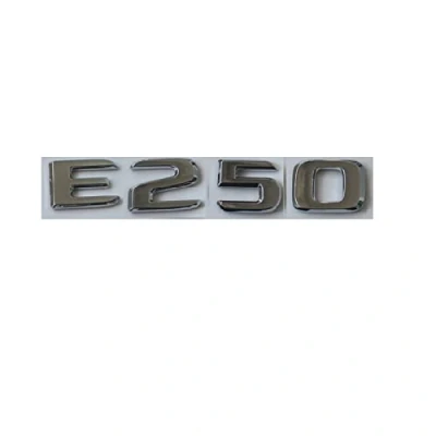 Abbildung von Flacher Chrom ABS Kofferraumdeckel Buchstaben Abzeichen Emblem Embleme Aufkleber, passend for Mercedes Benz E Klasse W213 E250 2017 2020