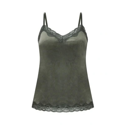 Abbildung von Hunkemöller Cami Top Velours Lace grün