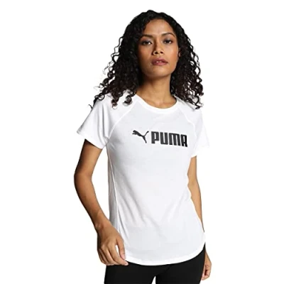 Abbildung von Puma FIT LOGO TEE Sport Tshirt, Damen, Größe: Small, White