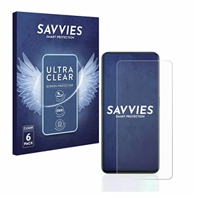 Abbildung von Savvies 6 Stück Schutzfolie für Oppo Reno 2 Displayschutz Folie Ultra Transparent