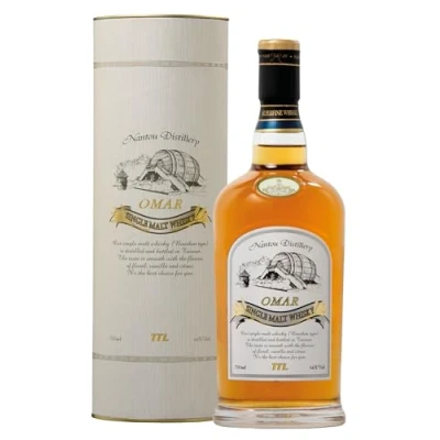 Abbildung von Nantou Distillery Omar Single Malt Whisky Bourbon Type mit Geschenkverpackung (1 x 0.7 l)