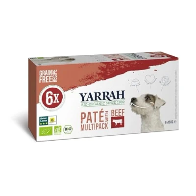 Abbildung von Yarrah Packung mit 6 Dosen Pastete Bio Kälb für Hunde, x 150 g