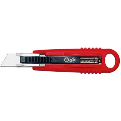 Abbildung von WEDO® 78800 Safety Cuttermesser Standard Teppichmesser mit automatischem Klingenrückzug Paketmesser ABS Kunststoff Profi Cutter 18 mm Klinge