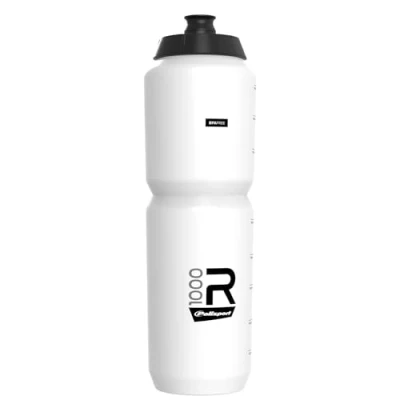 Abbildung von Polisport 8649100008 R Collection Fahrradflasche Modell R1000 mit einem Fassungsvermögen von 1000 ml. BPA freie Trinkflasche für Radfahrer in Weiss
