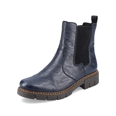 Abbildung von Rieker Stiefelette, Damen, Größe: 38, Pazifik/schwarz Schuhe