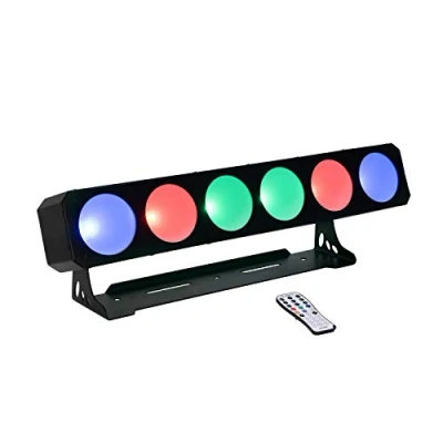 Abbildung von EUROLITE LED CBB 6 COB RGB Leiste Lichteffektleiste mit Farbmischung, inkl. IR Fernbedienung