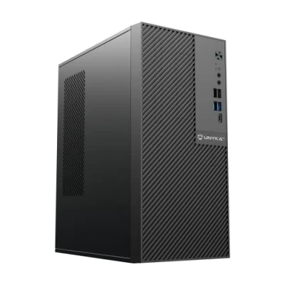 Abbildung von UNYKAch Micro ATX Computergehäuse NUMEN 500 Pro Type C, 17 Liter mit 5 USB Anschlüssen, kompatibel Quellen, 3,5 Zoll Schächten und Grafikkarten bis zu 180 mm