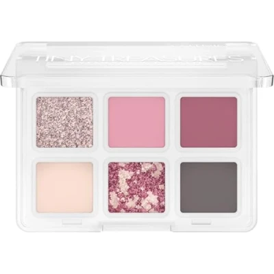 Abbildung von Catrice Tiny Treasures Eyeshadow Palette, Lidschatten, Nr. 020, Rot, 6 Rot Töne, schimmernd, glitzernd, metallisch, vegan, ohne Mikroplastikpartikel, Nanopartikel frei, Parfüm, 1er Pack (4.2g)