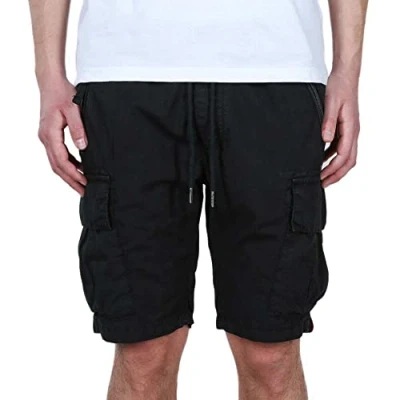 Abbildung von Alpha Industries Ripstop Jogger Short Shorts, Herren, Größe: Medium, Black