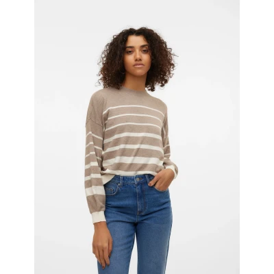 Abbildung von Vero Moda Vmrain Strickpullover, Damen, Größe: Small, Silver mink