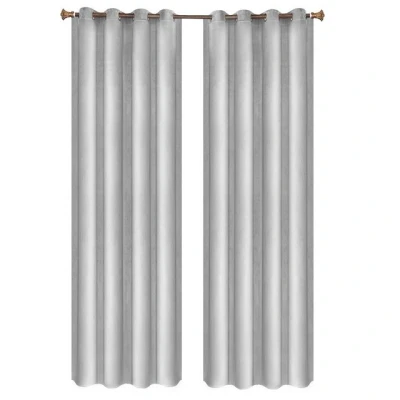 Abbildung von WOLTU 2 Stücke Samtvorhänge Blickdicht Verdunklungsvorhang mit Kräuselband Thermogardine, 300 g/m² Schwere Samtige Verdunkelungsgardinen für Schlafzimmer Wohnzimmer, 140x245 cm(B x H) Hellgrau