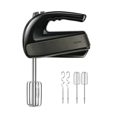 Abbildung von Black &amp; Decker BXMX500E, Handmixer, 500 W, Schwarz