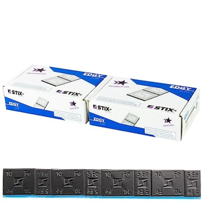 Abbildung von Klebegewichte für Alufelgen Edgy Slim Black 60g (5g + 10g Schwarz) 100 Stück Auswuchtgewichte Kleberiegel