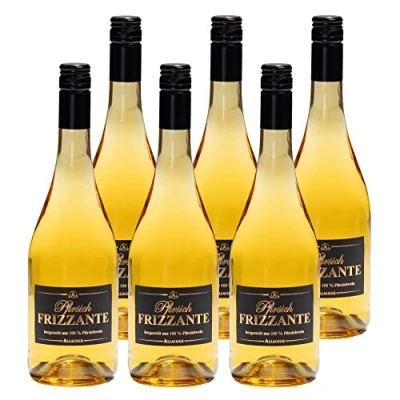 Abbildung von ALLACHER Pfirsich Frizzante/Secco aus 100% Pfirsichwein erfrischender Secco 7% vol. Fruchtsecco ideale Geschenkidee (6 x 0,75 l)