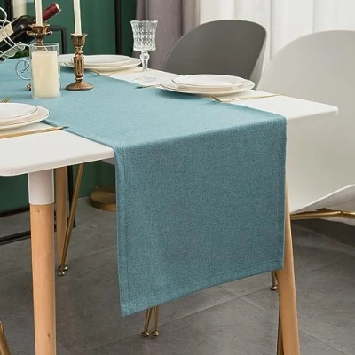 Abbildung von Simurq Tischläufer Modern Outdoor Indoor Abwaschbar, (Table Runner Tischband, Pflegeleicht &amp; fleckenabweisend Läufer)